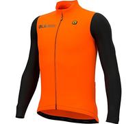 Alé Cycling Maglia da Uomo Solid Fondo 2.0 a Maniche Lunghe, Arancione Fluo, S