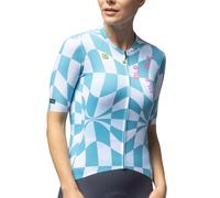 Alé Cycling Multiverso 2.0 - Maglia da Ciclismo da Donna, a Maniche Corte, Leggera, in Micromesh, Maniche aerodinamiche, Tre Tasche Posteriori, Performance Fit