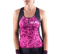 Alé Cycling Solid Triangles Canotta, Rosa Fluo/Viola, XS Donna