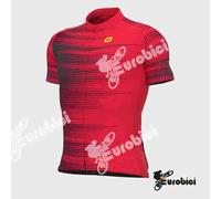Alè Cycling Solid Turbo Maglia Ciclismo Manica Corta rossa taglio vivo poliester