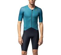 Alé Cycling Triathlon Eagle - Tuta da Triathlon a Maniche Corte da Uomo, Maniche aerodinamiche a Jet, Design multidisciplinare, per Nuoto, Bicicletta, Corsa, vestibilità a Compressione con Cuciture