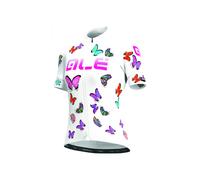 Ale Farfalla Donna Jersey Maglia Traspirante Luce Bianco Manica Corta Ciclismo