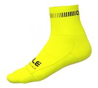 Alé Cycling Logo Q-Skin 12cm Calze Ciclismo, Giallo Fluo/Nero, M Unisex-Adulto