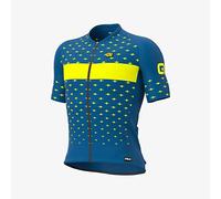Ale Maglia ciclismo PR-R STARS petrolio-giallo fluo - S