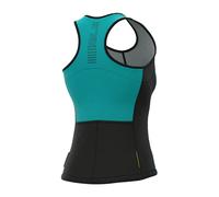 Ale Maglia Senza Maniche Solid Color Block Turquoise