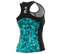 Ale Maglietta Senza Maniche Triangles Turquoise / Green