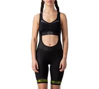 ALE' Pr.r Strada Pantaloncini con Bretelle, Nero/Giallo Fluo, M Donna