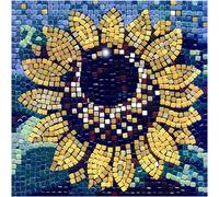 ALEA Mosaic Kit Mosaico Fai da Te, 20x20cm, Girasole