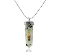 Aleafa Armlet Presents Pendente A Ciondolo A Ciondolo di Luna Arcobaleno Chakra Crystal Stone Crystal Stone con Catena di Metallo per Reiki E Ciondolo in Pietra di #Aport-0206