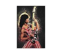 Aleakea Stampa artistica da parete su tela con Eddie Van Halen, poster decorativo per soggiorno e camera da letto, 30 x 45 cm