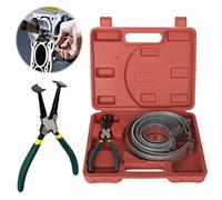 aleawol Set di anelli per pistone da 15 pezzi | Con 14 cinghie di serraggio da 62-140 mm e 1 pinza, anello del pistone per motore auto, compressore, set di attrezzi