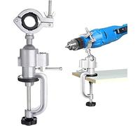 aleawol Supporto per Trapano Elettrico, 360° Trapani Rotante Staffa Girevole Orientabile Morse Banco Tavolo Supporto per Smerigliatrice Morsetti Tavolo Morsetti per Lavorazione Del Legno (35-43 mm)