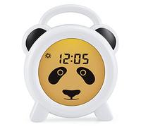 Alecto BC100PANDA - Sveglia educativa per Bambini - Allenatore del Sonno per Bambini - Impara a Dormire e a svegliarti con la Sveglia a LED per Bambini - Bianco/Nero