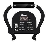 Alecto BTT2 - Tester per batteria, con indicatore digtale, per testare lo stato di carica, ideale per AAA, AA, C, D (1,5 Volt & 9 Volt), tester per batteria, misuratore, colore: Nero