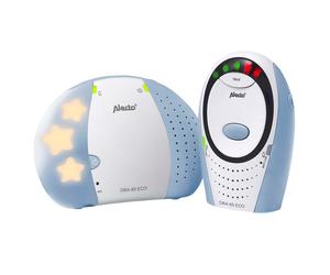 Alecto, DBX-85 Babyphone Full Eco DECT con funzione VOX, Bianco / Blu