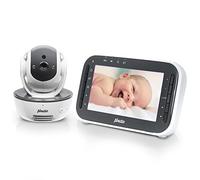 Alecto DVM200M - Videocamera Baby Monitor con LCD da 4.3'', Batteria 1000mAh, VOX, Visione Notturna, Audio Bidirezionale - Bianco/Antracite