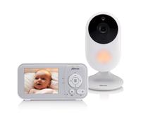 Alecto DVM2028 - Babymonitor con fotocamera e schermo da 2,8 pollici - visione notturna, visualizzazione della temperatura e fino a 19 ore di standby - Bianco/Grigio