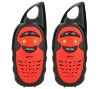 Alecto FR-05 Walkie Talkie per Bambini, Portata 3 chilometri,3 canali, Fino a 35 Ore in Standby, Rosso/Nero