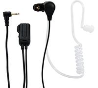 Alecto FRH-10 DUO - Cuffie walkie talkie Airtube, confezione da 2 pezzi, nero