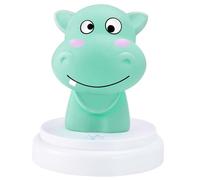 Alecto, Ippopotamo LED Luce notturna SILLY HIPPO Design divertente, Verde acqua