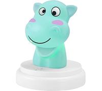 Alecto SILLY HIPPO - Luce notturna a LED, aiuto per dormire, spegnimento automatico ippopotamo, blu