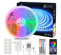 ALED LIGHT Striscia LED 10M Bluetooth, Nastri LED 10 Metri 600 LEDs 5050 RGB SMD, Cambiamento Delicato di Colore, 24V Alimentatore Telecomando a 44 Tasti Recettore Luci Colorate per Decorazioni