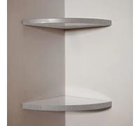 Aleda Stone Easy Shelf Doppia Mensola Doccia Multiuso Angolare A Scomparsa In Marmo Resina Silk Grey Opaco Codice Prod: Skras2ma18