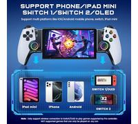ALEEMTRY Controller di gioco mobile Bluetooth per iPhone/Android/Switch 2/Switch/Tables, gamepad wireless per Xbox/Steam/GeForce Now/MFi Apple Arcade/Roblox, controller del telefono con joystick