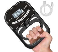 ALEENFOON Dinamometro Mano Digitale Misuratore Elettronico Della Forza di Presa Della Forza Della Mano con Display LCD Nero Grip Trainer per la Forza di presa Trainer per la presa Regolabile 180 kg