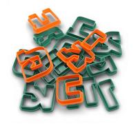 Alefbet Set di 27 formine per biscotti, lettere ebraiche, formine per biscotti | diverse dimensioni (65 mm)