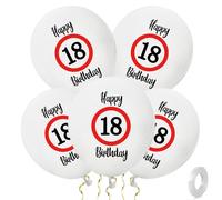ALEGRE 30 palloncini decorativi per il 18° compleanno, per il 18° compleanno, per ragazze, 18° compleanno, palloncini in lattice, 18 compleanni, decorazioni per feste di compleanno