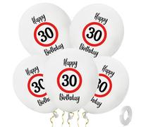 ALEGRE 30 palloncini decorativi per il 30° compleanno, decorazione per 30° compleanno, donna uomo, 30 palloncini Happy Birthday in lattice, 30 compleanni, decorazione per feste di compleanno, 30