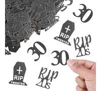 ALEGRE Coriandoli 30° compleanno, decorazione glitterata Rip 20s, 100 pezzi, decorazione per uomo e donna, colore nero, decorazione da tavolo per uomo, stelle filanti