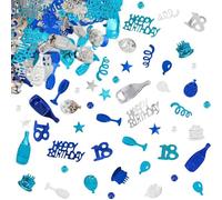 ALEGRE® Coriandoli per 18° compleanno, decorazione da tavolo per 18° compleanno, decorazione per il 18° compleanno, decorazione per compleanno, 18° compleanno, coriandoli con glitter per anniversari
