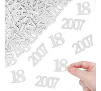 ALEGRE Coriandoli per il 18° compleanno, ragazza, ragazzo, decorazione grande, 2,8-5 cm, 100 pezzi, 18 compleanno, decorazione da tavolo per compleanno, 18 anni, compleanno 2007, decorazione per 18°