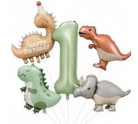 ALEGRE® Decorazione di compleanno a forma di dinosauro, 1 anno, per ragazzi