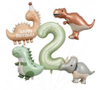 ALEGRE® Decorazione di compleanno a forma di dinosauro, 2 anni, per ragazzi