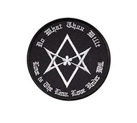 Aleister Crowley Hexagram Do What Thou Will, Thelema, Occult, Satanic, Lucifero, Satana, Demone, 666, Devil, Satanic, Toppa ricamata termoadesiva