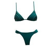 ALEJANDRO Bikini Modellante Satin Handmade in Italy - BikiniAlejandro (IT, Testo, M, Regular, Regular, Standard, Verde)