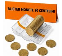 ALEJANDRO FUENTES AF® - 100 Blister Monete 20 centesimi, Pack 100 Blister per Monete 20 centesimi | Formato europeo, Organizza e protegge i tuoi contanti, Conta Monete Euro