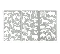 Aleks Melnyk No.43 Modello di stencil in metallo, Forme per Disegnare, Simboli Animali, Stencil per Pittura Riutilizzabili, Scrapbooking, Stampini per Pirografo Legno, Segnalibro in Metallo, Bookmark
