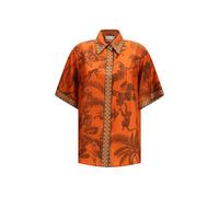 Alemais Orange Silk Pattern Shirt - 8
