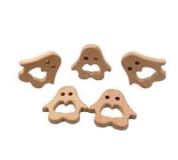 Alenybeby - 10 massaggiagengive a forma di pinguino in legno di faggio, fatto a mano, modello fai da te per ciuccio