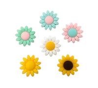 Alenybeby 18pcs Silicone Sun fiore forma Perline 1.5 "Fiore Della Perla Del Silicone Del Perlina Portachiavi per FAI DA TE Mamma Gioielli Cordino Pendente