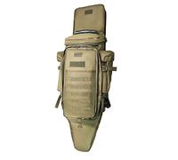 Alephnull Retractable Gun Bag Telescopic Gun Bag Tactical Gun Case Double Rifle Case Perfect for Rifle Pistol Storage and Transport Outdoor (Marrone)