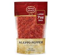 Aleppo Pepper 7 oz - Halaby Turkish Chili Pepper - Premium Crushed Pepper Flakes by Spicy World