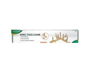 Alert Gioco per lanciare anelli in legno con 6 anelli per bambini.