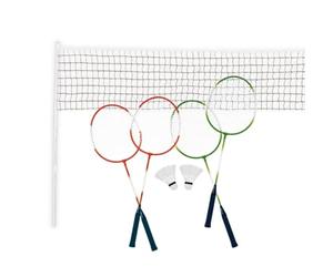 Alert Set da badminton per 4 persone, set di giocattoli sportivi con rete.