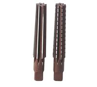 Alesatore con Cono Morse Fine Grezzo 2 Pezzi, Alesatore Manuale con Codolo Cilindrico in Acciaio Ad Alto Tenore di Carbonio con MT1#, MT2#, MT3#, MT4#, MT5# per Fori Conici