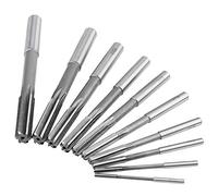 Alesatore per Lavoratore a Macchina, 3/4/5/6/7/8/9/10/11/12 mm, Acciaio Rapido HSS H7, Set di Frese per Flauto Dritte, 10 Pezzi